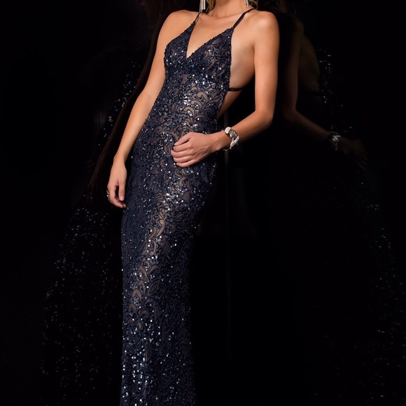 Blue Prom Dress - Picture 2 of 4